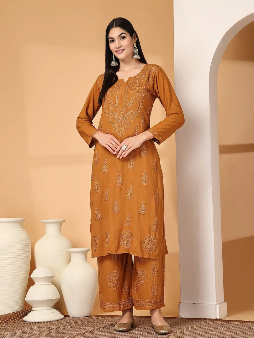 Aqsa Premium Chikankari Kurti Set