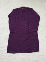 Load image into Gallery viewer, Nawab Mens Straight Machine Chikankari Kurta &amp; Pyjama Set - The Lucknowi Chikan 