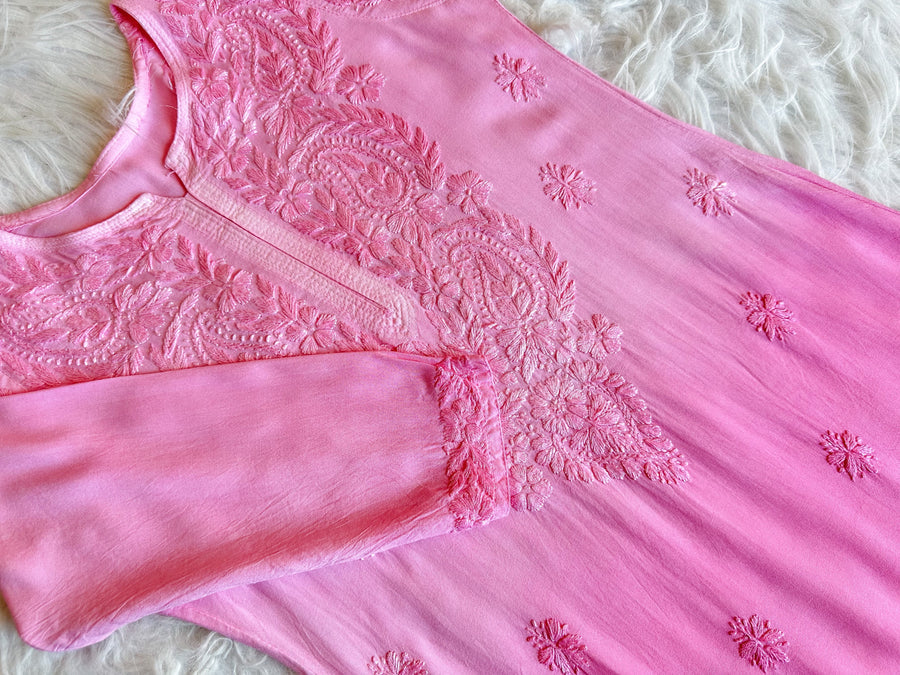 Riva Rayon Ombre Chikankari Kurtis