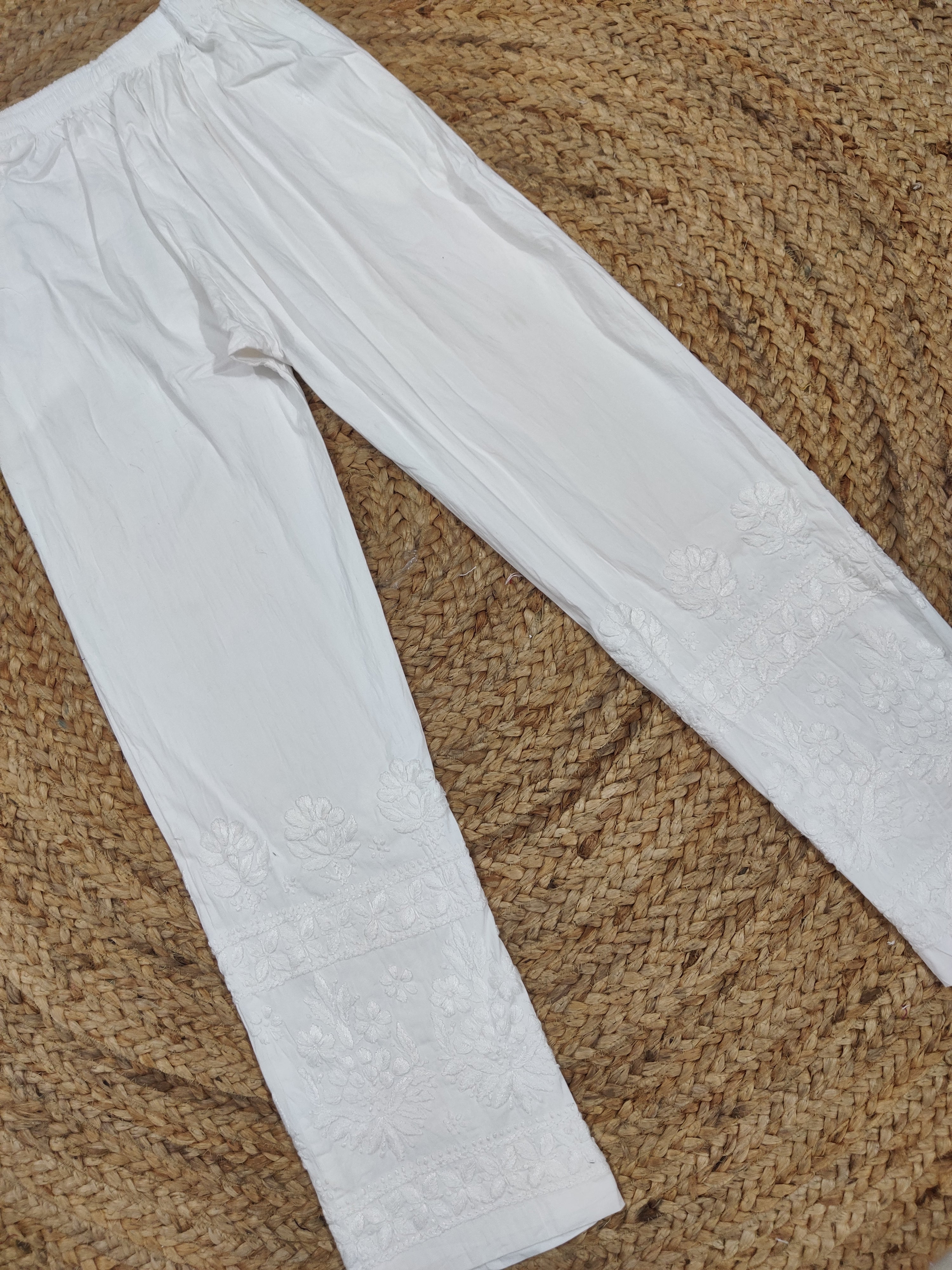 Nikhat Premium Lycra Stretchable Chikankari Pant