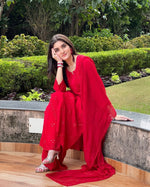 Load image into Gallery viewer, Surmai Premium Chikankari Viscose Mukaish Kurti Set
