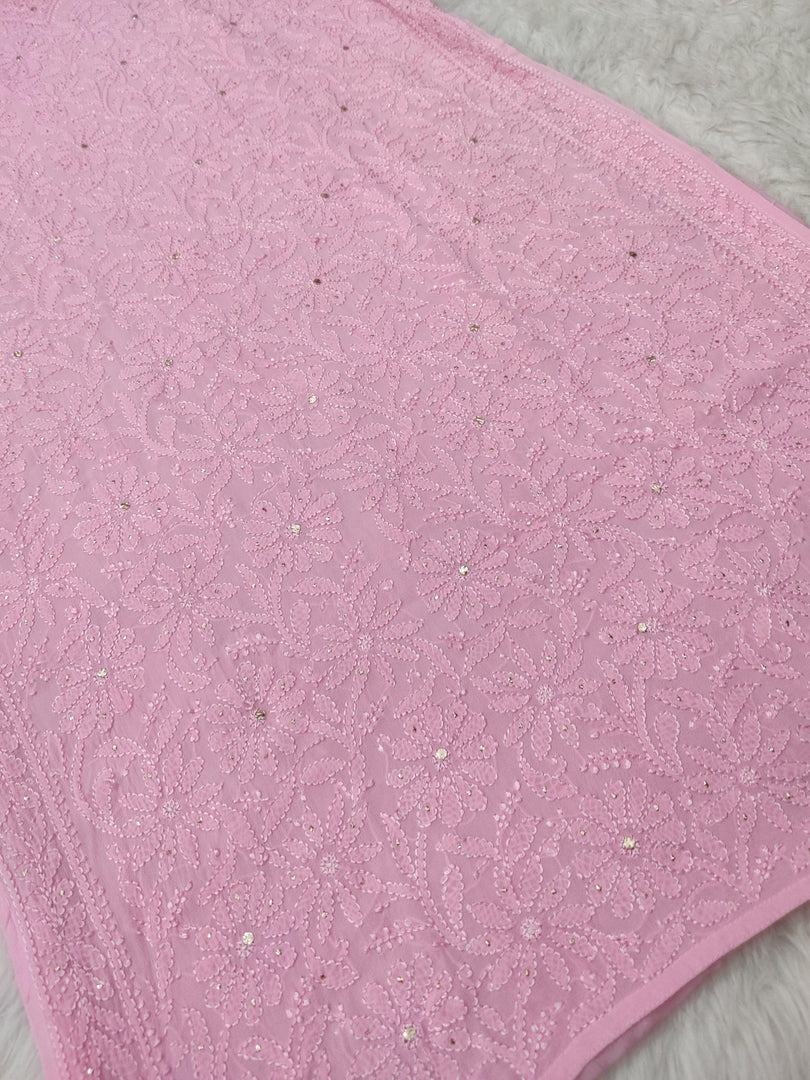 Mira Viscose Mukaish Long Chikankari Kurti