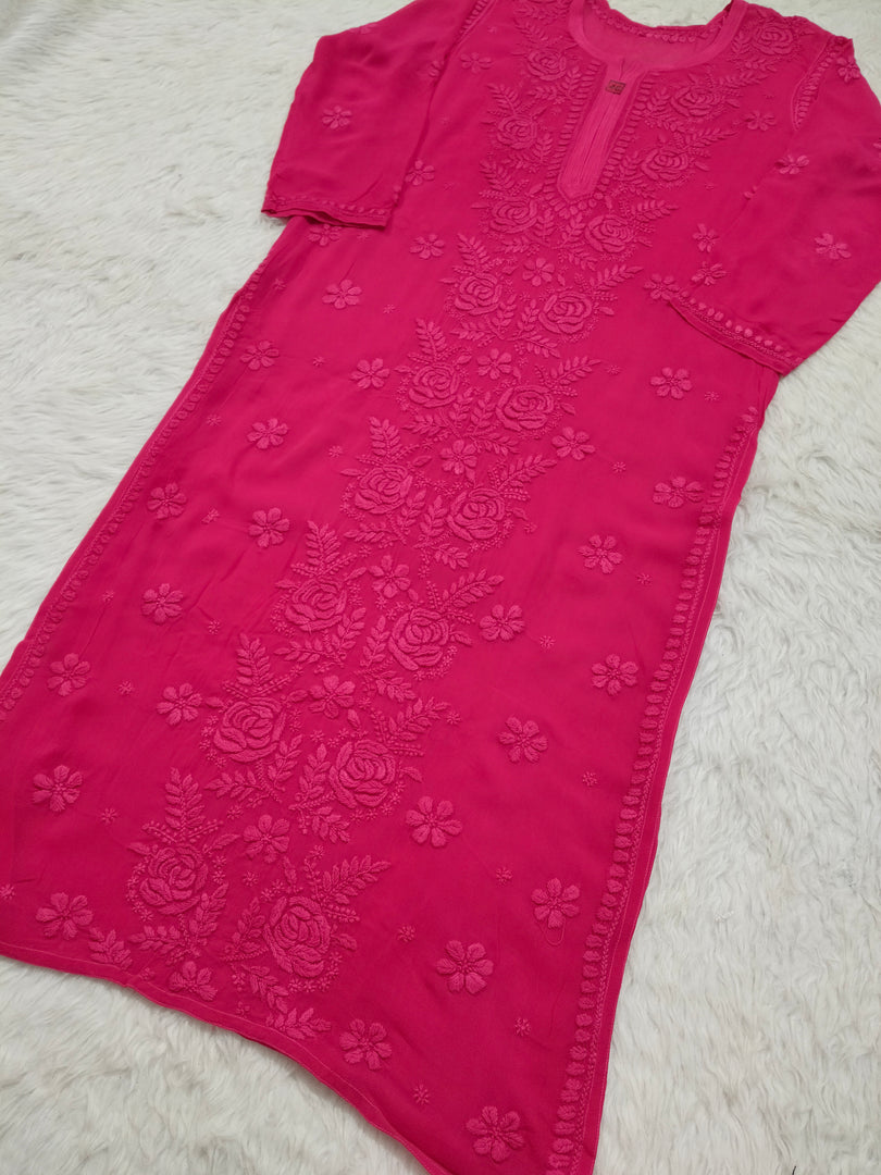 Gulposh Rose Pannel Viscose Kurti