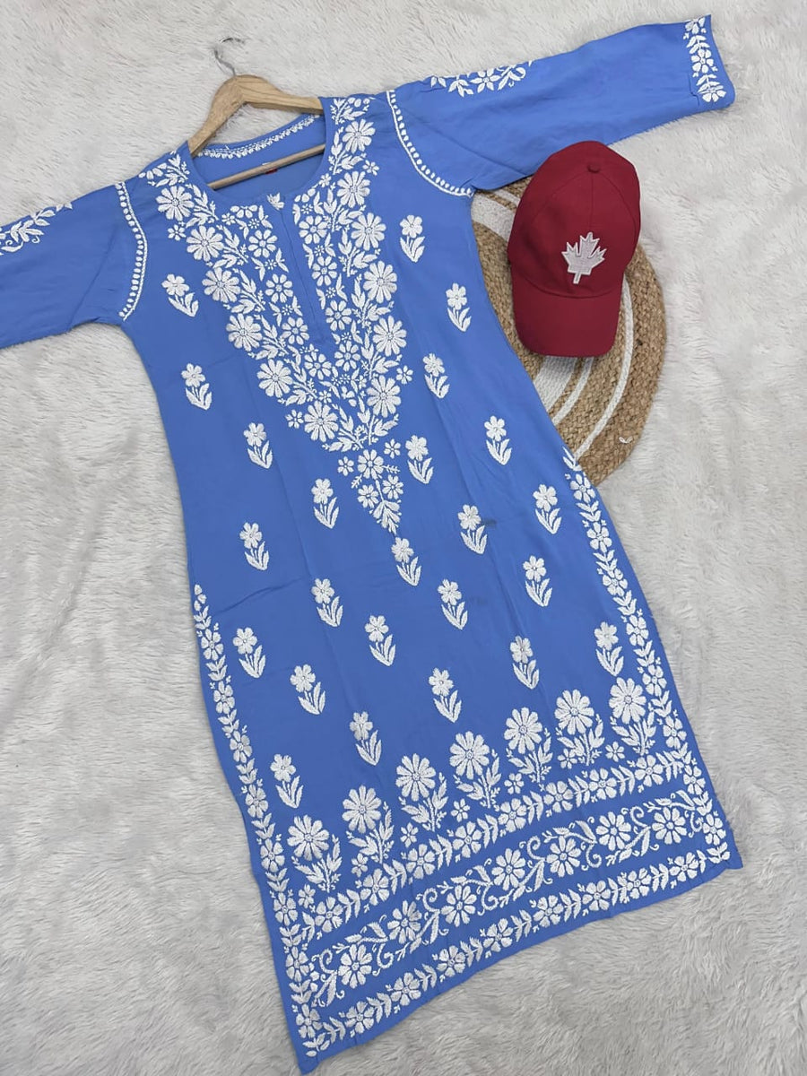 Bela Premium Long Chikankari Kurti