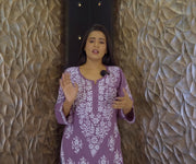 Mausam Modal Chikankari Straight Kurti