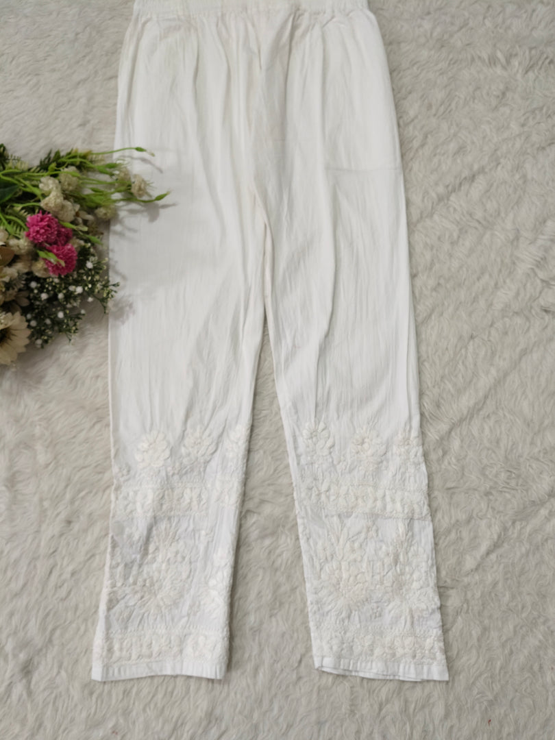 Nikhat Premium Lycra Stretchable Chikankari Pant