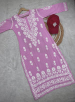 Load image into Gallery viewer, Bela Premium Long Chikankari Kurti
