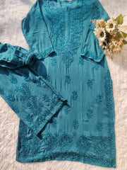 Morni Modal Chikankari Kurti Set