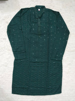 Load image into Gallery viewer, Nawab Mens Straight Machine Chikankari Kurta &amp; Pyjama Set - The Lucknowi Chikan 