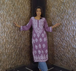 Load image into Gallery viewer, Mausam Modal Chikankari Straight Kurti-The Lucknowi Chikan
