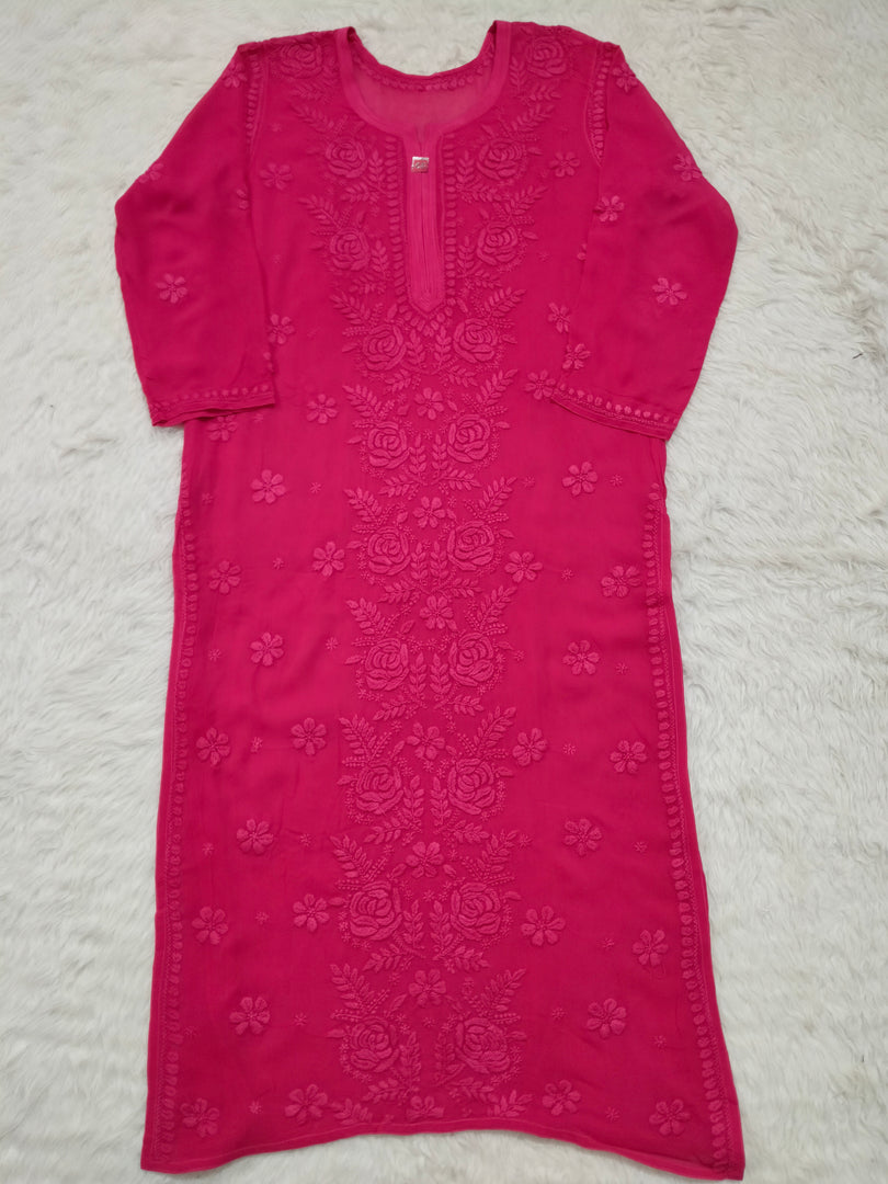 Gulposh Rose Pannel Viscose Kurti