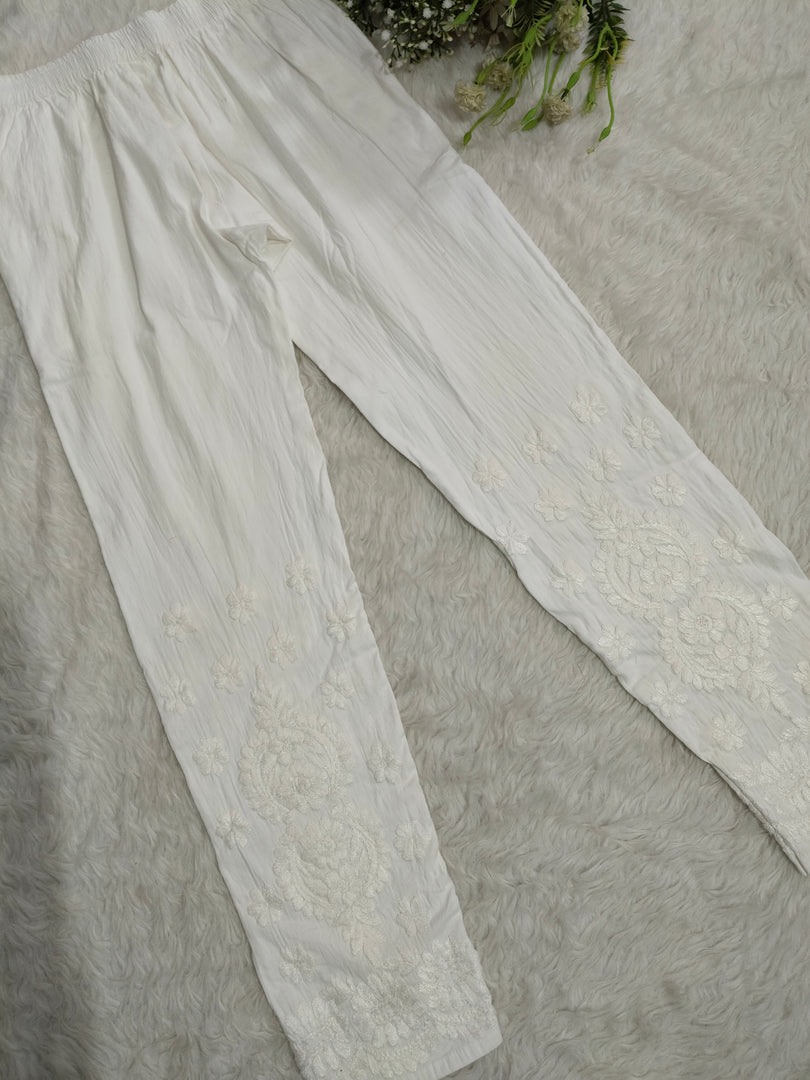 Nikhat Premium Lycra Stretchable Chikankari Pant