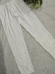 Nikhat Premium Lycra Stretchable Chikankari Pant