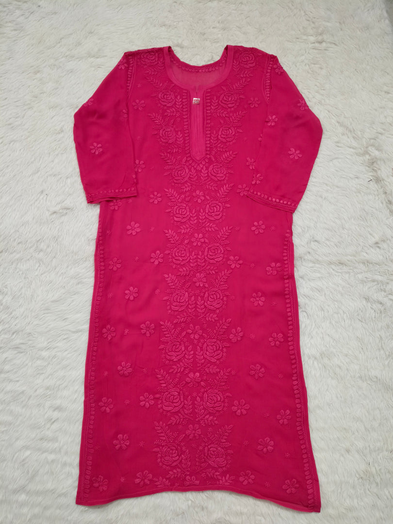 Gulposh Rose Pannel Viscose Kurti
