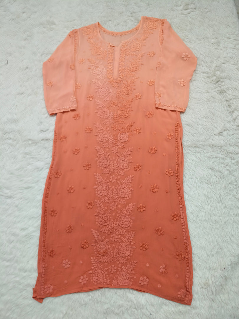Gulposh Rose Pannel Viscose Kurti