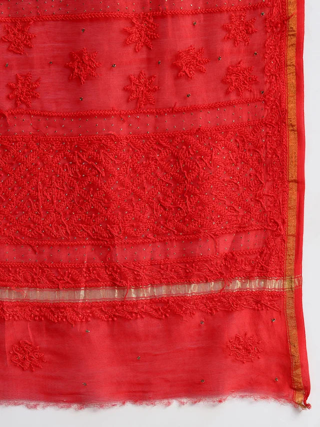 Madhuri Chanderi Silk Mukaish Saree.