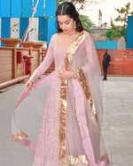 Load image into Gallery viewer, Shagun Premium Mukaish Chikankari Anarkali &amp; Dupatta