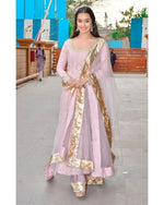 Load image into Gallery viewer, Shagun Premium Mukaish Chikankari Anarkali &amp; Dupatta
