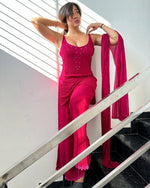 Load image into Gallery viewer, Fiza Designer Mukaish Chikankari Noodle Gharara Set
