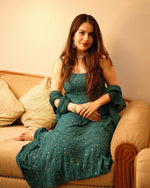 Load image into Gallery viewer, Fiza Designer Mukaish Chikankari Noodle Gharara Set
