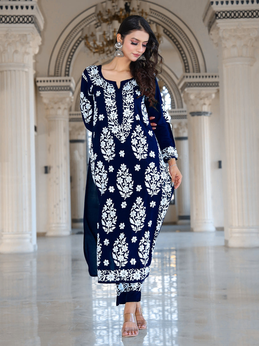 Mohini Modal Chikankari Kurti Set