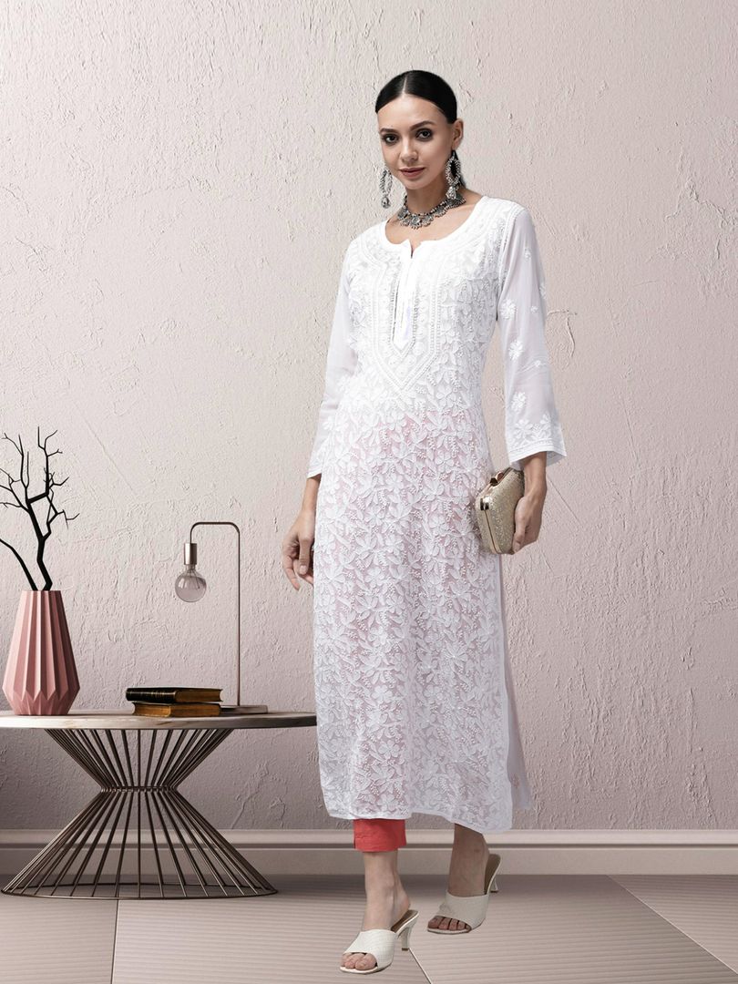 Arsh Premium Viscose Chikankari Kurti