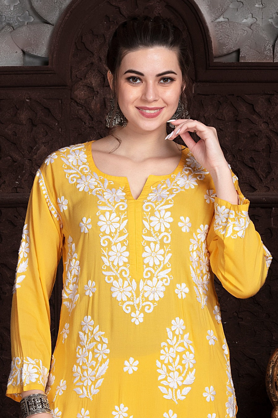 Mohini Modal Chikankari Kurti Set