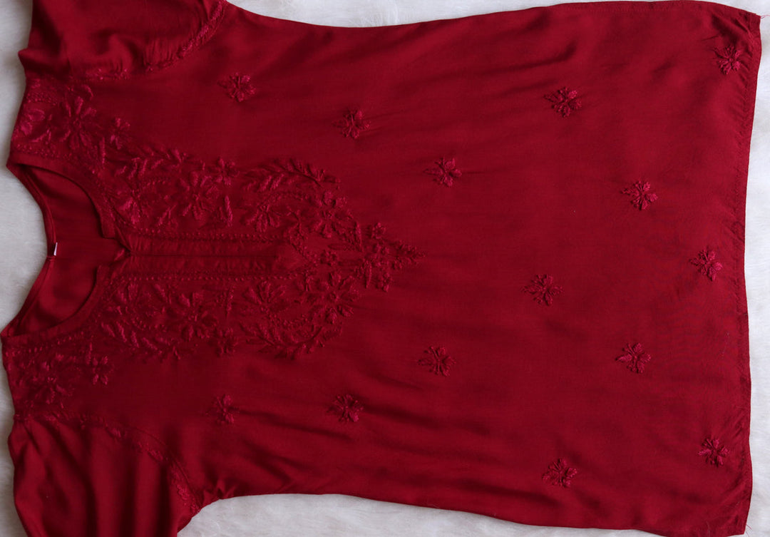 Vibha Ombre Chikankari Short Top