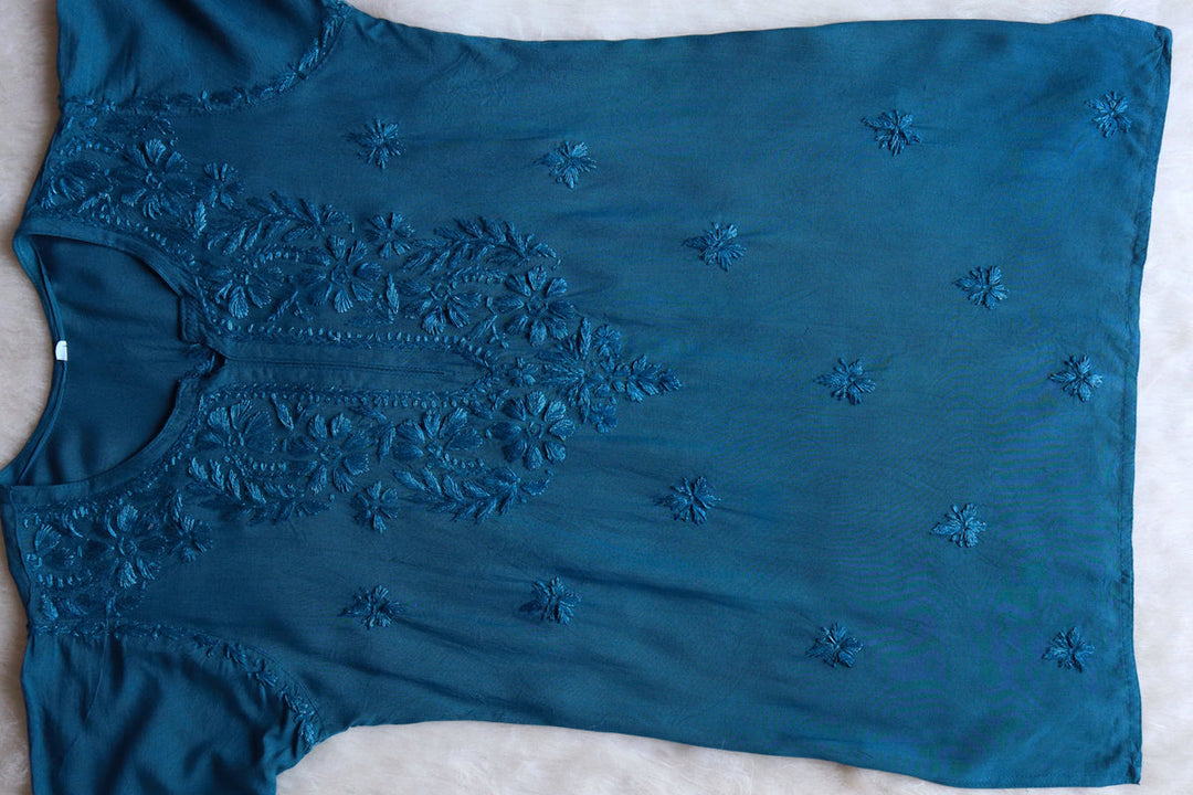 Vibha Ombre Chikankari Short Top