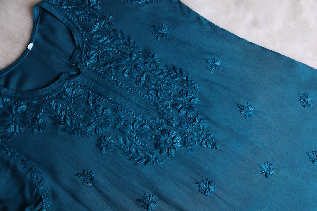 Vibha Ombre Chikankari Short Top