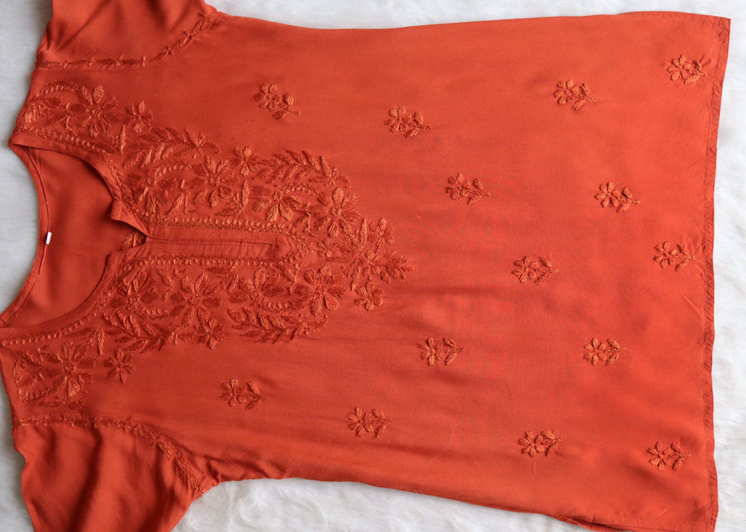 Vibha Ombre Chikankari Short Top