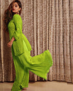 Load image into Gallery viewer, Tarai Viscose Short Chikankari Kurti
