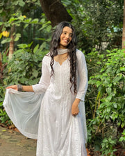 Palak Modal Chikankari Kurti