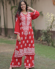 Dua Modal Premium Chikankari Kurti Set