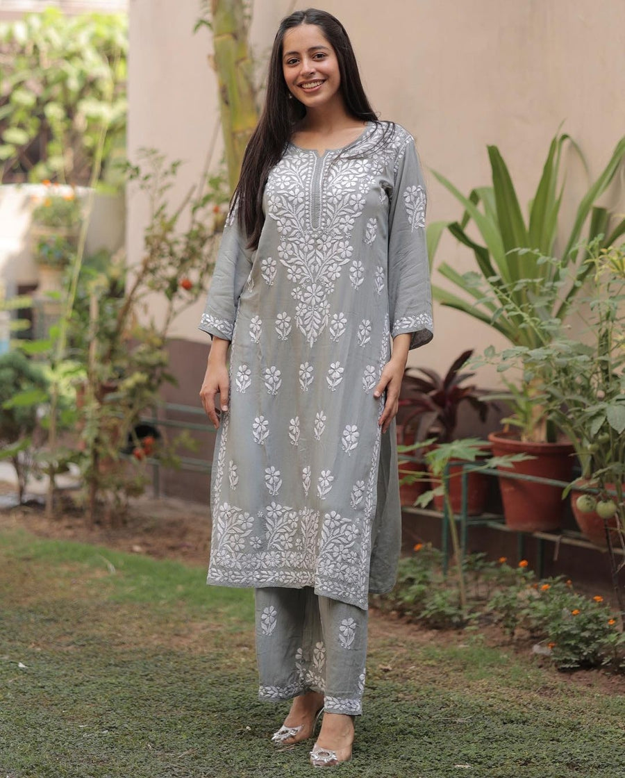 Dua Modal Premium Chikankari Kurti Set