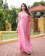 Load image into Gallery viewer, Nora Premium Chikankari Heavy Anarkali &amp; Dupatta-The Lucknowi Chikan
