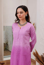 Load image into Gallery viewer, Joohi Ombre Straight Chikankari Kurti