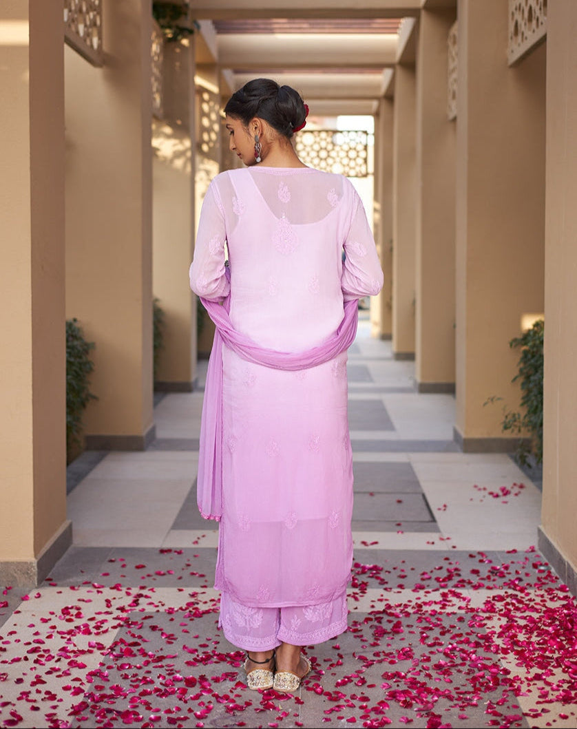 Nagma Premium Chikankari Mukaish Viscose Set