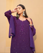 Load image into Gallery viewer, Nagma Premium Chikankari Mukaish Viscose Set
