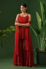 Load image into Gallery viewer, Fiza Designer Mukaish Chikankari Noodle Gharara Set
