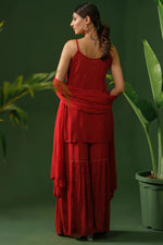 Load image into Gallery viewer, Fiza Designer Mukaish Chikankari Noodle Gharara Set
