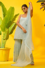 Load image into Gallery viewer, Fiza Designer Mukaish Chikankari Noodle Gharara Set
