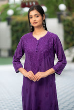 Load image into Gallery viewer, Hayat Chikankari Kurti Set