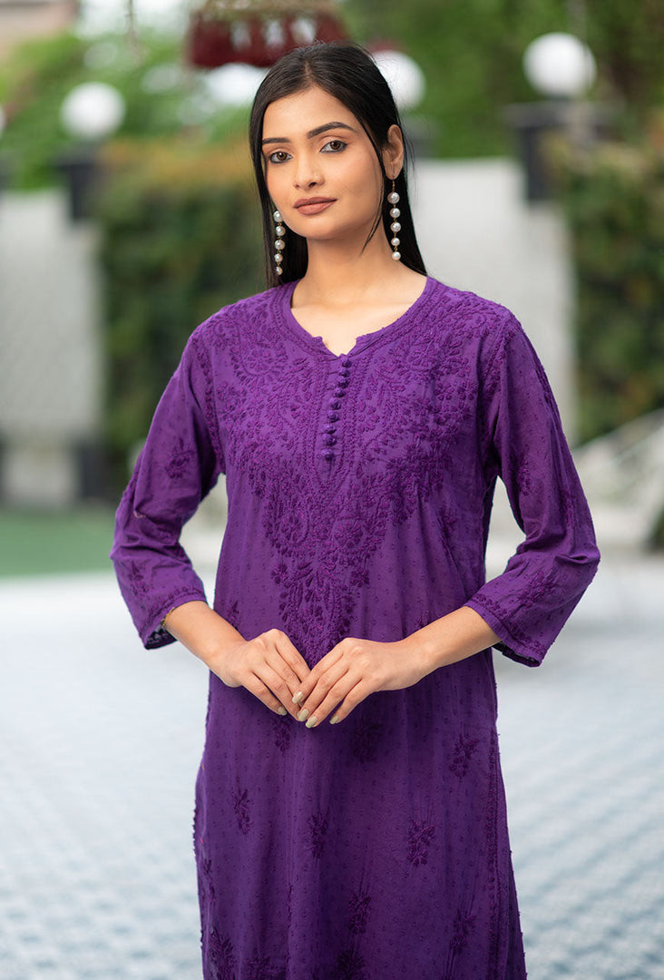Hayat Chikankari Kurti Set