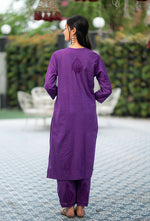 Load image into Gallery viewer, Hayat Chikankari Kurti Set