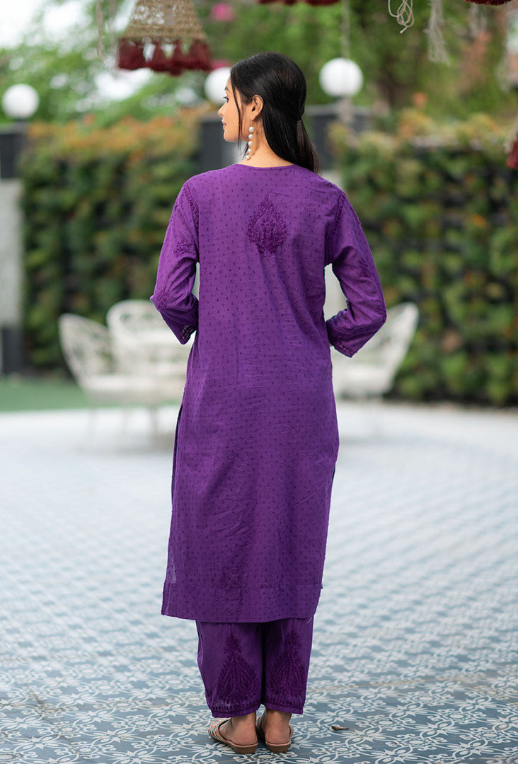 Hayat Chikankari Kurti Set