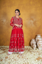 Load image into Gallery viewer, Premika Flared 56 Kali Anarkali Dress Red
