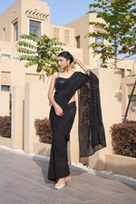 Load image into Gallery viewer, Manmohini Premium Viscose Mukaish Chikankari Saree
