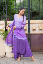 Load image into Gallery viewer, Anushka Premium Viscose Kurti Set Lilac Viscose
