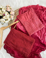 Load image into Gallery viewer, Bahar Ombre Rayon Chikankari Kurti Set
